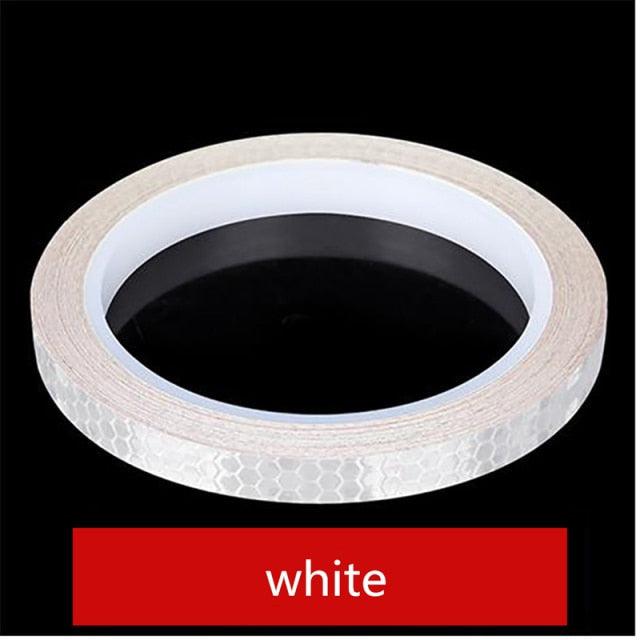 1PC Car Styling Reflective Stripe Tape Motorcycle Bike Body Rim Wheel Stripe Tape Stickers Decorative Reflective Wheel Rim Stripe Decal Sticker for Motorcycle Wheels Car Cycling Bike Bicycle Night Safety Decoration Stripe Universal Blue Red Yellow