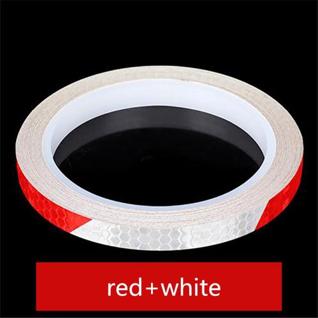 1PC Car Styling Reflective Stripe Tape Motorcycle Bike Body Rim Wheel Stripe Tape Stickers Decorative Reflective Wheel Rim Stripe Decal Sticker for Motorcycle Wheels Car Cycling Bike Bicycle Night Safety Decoration Stripe Universal Blue Red Yellow