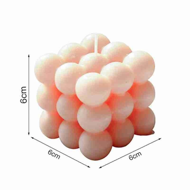 1pc Cube Wax Fragrance Candle Bougie Rose Scented Candles Cute Wax Candles Cube Scented Candle Handmade Decorative Candle Hand Poured Scented Candle Home Decor Candle for Bedroom Aesthetic  Home Geometric Decoration Cube Wax Fragrance Candle