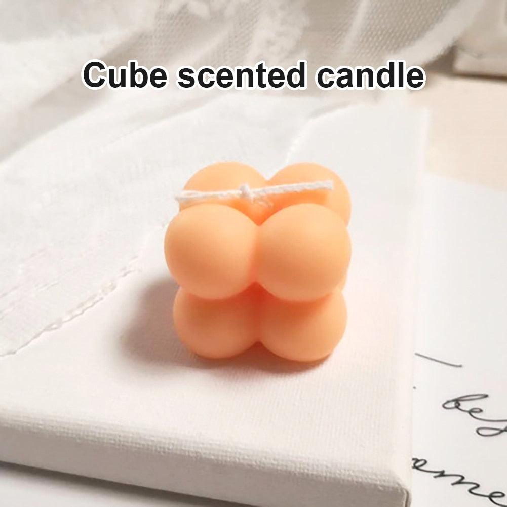 1pc Cube Wax Geometry Candle Soy Wax Candles Beautiful Art Candle Present Statue Scented Candles Decoration for Wedding Home Decor Candle Shaped Candles Wax Smokeless Oil Aromatherapy Candle For Christmas Wedding Home Decor