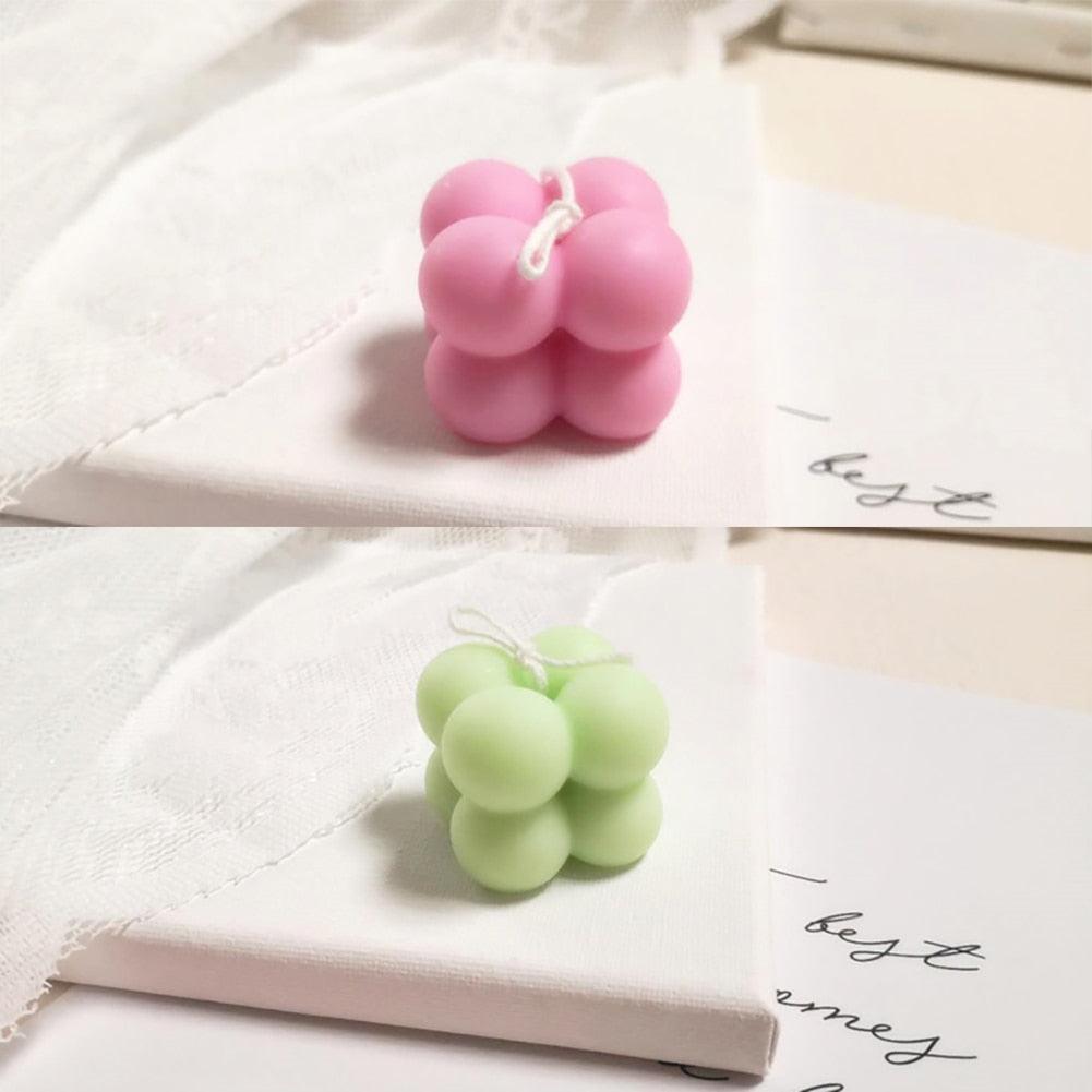 1pc Cube Wax Geometry Candle Soy Wax Candles Beautiful Art Candle Present Statue Scented Candles Decoration for Wedding Home Decor Candle Shaped Candles Wax Smokeless Oil Aromatherapy Candle For Christmas Wedding Home Decor