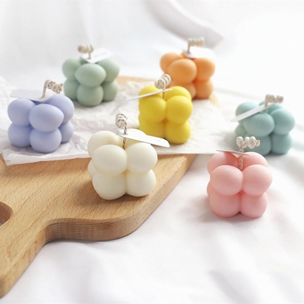 1pc Cube Wax Geometry Candle Soy Wax Candles Beautiful Art Candle Present Statue Scented Candles Decoration for Wedding Home Decor Candle Shaped Candles Wax Smokeless Oil Aromatherapy Candle For Christmas Wedding Home Decor