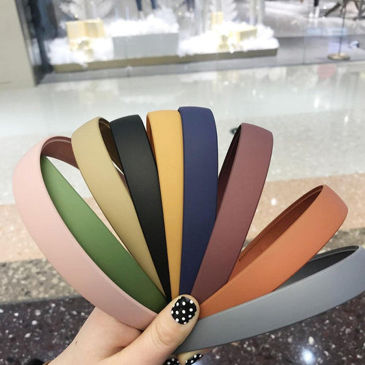 1PC Plastic Fashion Frosted Wide Headband Hair Band Headwear Bezel Hair Accessories For Woman Satin Covered Resin Hairbands Gorgeous Hair Accessories For Women
