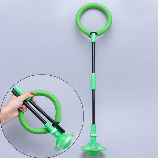1PC Portable Folding Glowing Bouncing Balls One Foot Flashing Jumping Rope Ball Kids Toys Ankle Skip Ball Adult Fitness Training Flashing Jumping Ring Children Colorful Ankle Skip Jump Ropes Sports Swing Ball For Kids Boys Girls Toy