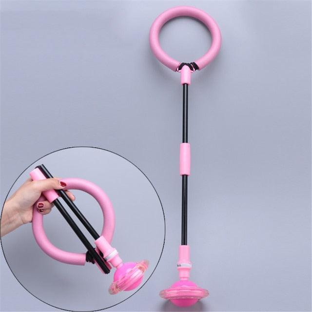 1PC Portable Folding Glowing Bouncing Balls One Foot Flashing Jumping Rope Ball Kids Toys Ankle Skip Ball Adult Fitness Training Flashing Jumping Ring Children Colorful Ankle Skip Jump Ropes Sports Swing Ball For Kids Boys Girls Toy