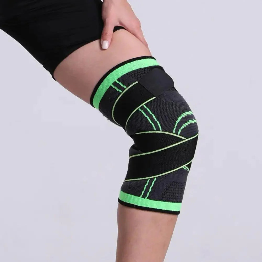 1PC Sport Knee Sleeve Support Men Kneepad Pressurized Elastic Knee Pads Fitness Gear Protector For Sport Improved Circulation Compression Support For Joint Pain