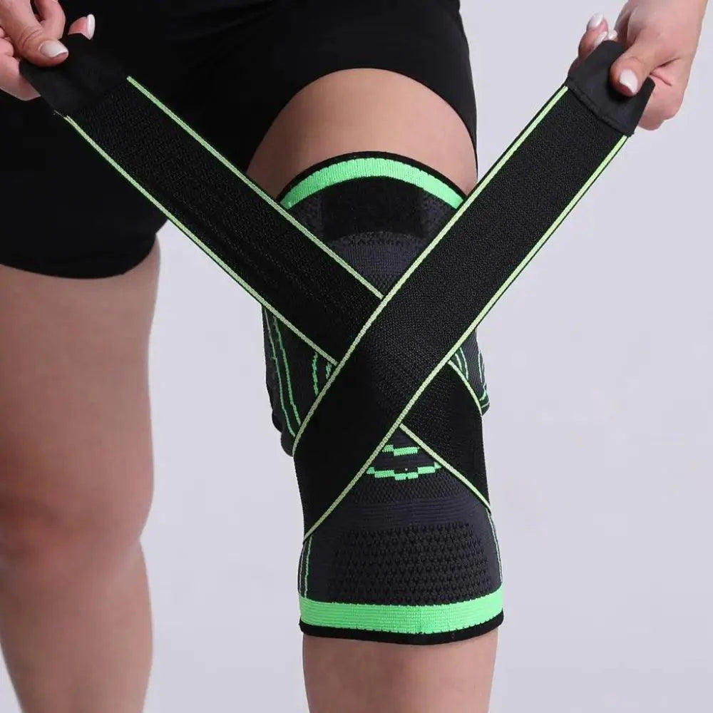 1PC Sport Knee Sleeve Support Men Kneepad Pressurized Elastic Knee Pads Fitness Gear Protector For Sport Improved Circulation Compression Support For Joint Pain