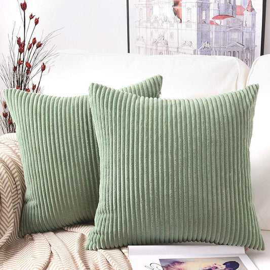 1Pcs Beautiful Color Corduroy Pillow Case Decorative Sofa Cushion Cover Solid Color Corduroy Cushion Cover With Stripe Pattern Home Decor Charming 21 Colors