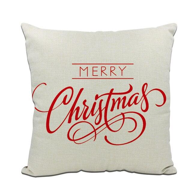 1Pcs Happy New Year Christmas Decorations Pillows Cover Merry Christmas Throw Cushion Covers Tree Reindeer Star Pillow Case For Party Home Decoration 45x45CM