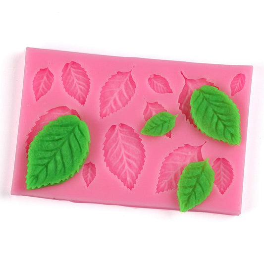 1Pcs Rose Flowers Leaves Silicone Mold Cake Form Chocolate Mold Soap Mold Wedding Cake Decorating Tools Assorted Leaf Mold 3D Leaf Silicone Mold For Chocolate Candy Sugar Craft Cake Decoration Cupcake