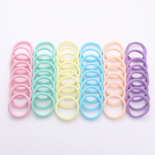1Set 4cm Girls Cute Colorful Elastic Hair Bands Children Lovely Ponytail Holder Scrunchies Hair Ties Headbands Fashion Hairgrips Accessories For Party