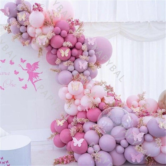 1Set Purple Pink Luxury Balloons For Birthday Wedding Party Decorations Baby Shower Decorations For Girl