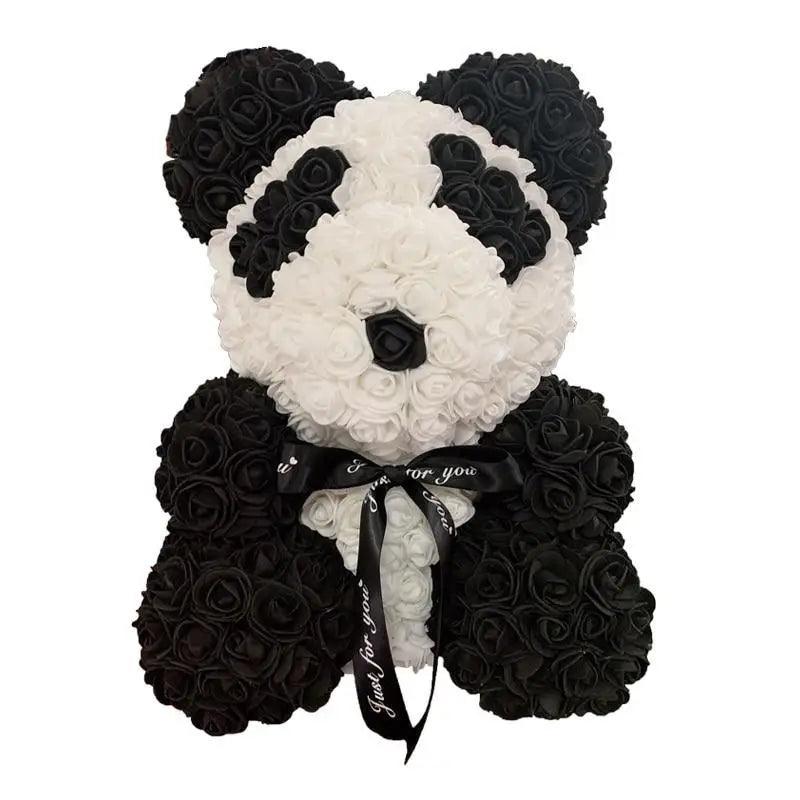 2021 Cute Artificial Flower Rose of Teddy Bear Christmas Decoration for Home Valentines Women Gifts