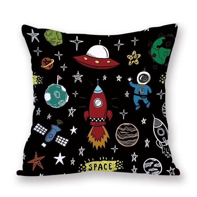 2021 New Space Home Pillow Universe Sun Planet Pillows Decorative Throw Pillow Cover Universe Outer Space Planets Star Pillow Case Pillow Cushion Covers Decorative Pillow Spaceship Cover