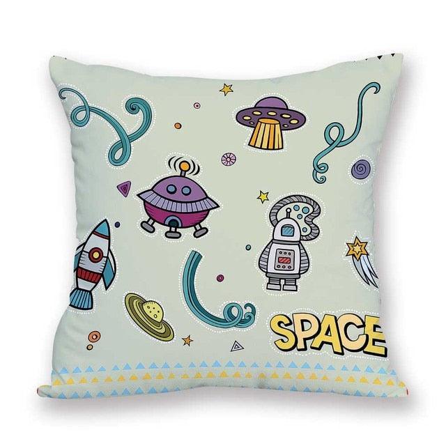 2021 New Space Home Pillow Universe Sun Planet Pillows Decorative Throw Pillow Cover Universe Outer Space Planets Star Pillow Case Pillow Cushion Covers Decorative Pillow Spaceship Cover