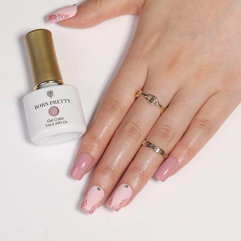 2021 New Womens Colorful Nail Gel Polish Modern Glitter Pink Purple UV Diamond Stylish Design Nail Colors Gel