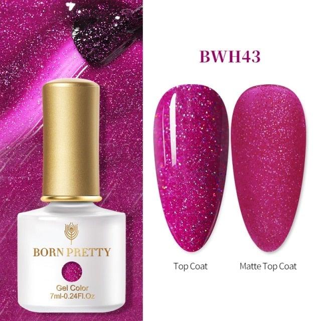 2021 New Womens Colorful Nail Gel Polish Modern Glitter Pink Purple UV Diamond Stylish Design Nail Colors Gel