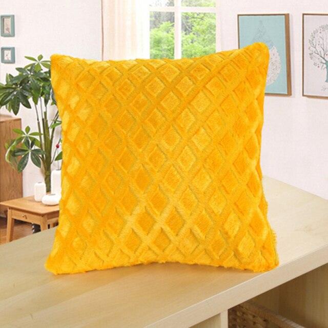 2021 Soft Fur Plush Cushion Cover Pillowcase For Home Decor Pillow Cover Bed Sofa Decorative Soft Fluffy Plush Pillowcases Square Autumn Cushion Covers For Living Room