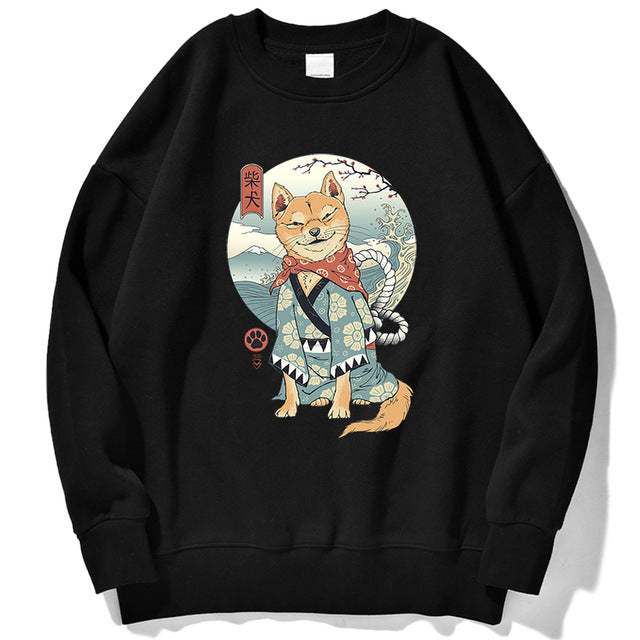 Cartoon print Japanese autumn sweatshirt