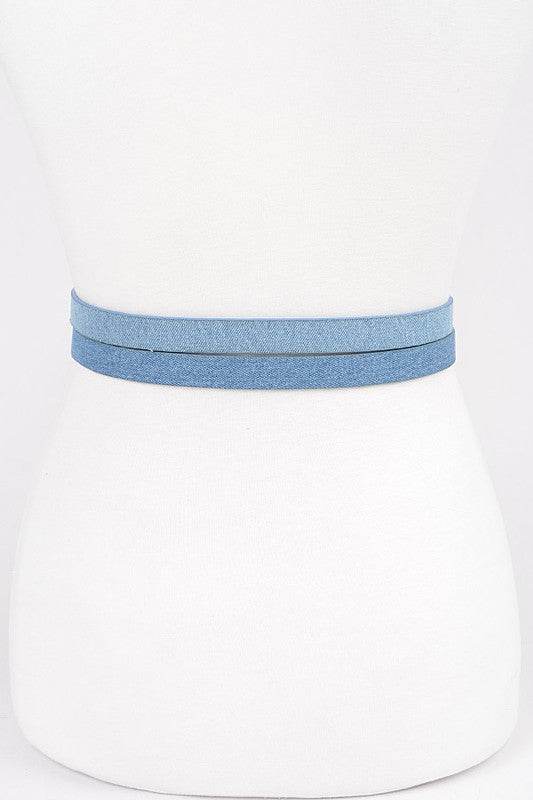 Double Skinny Denim Belt