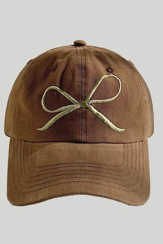 Bow baseball cap