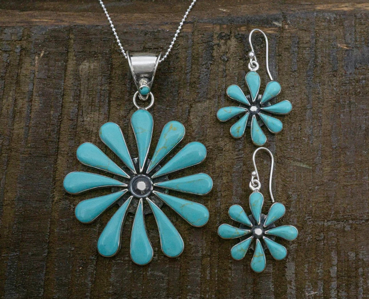 Turquoise Daisy Earrings
