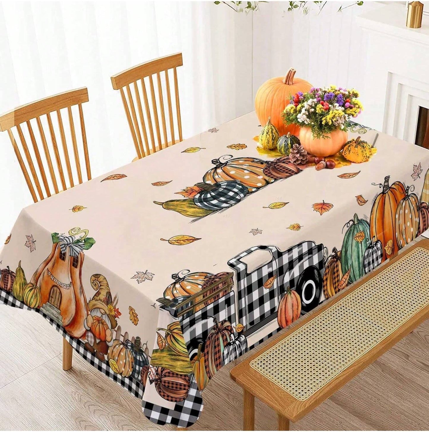 Halloween Coffee Table Square Round Table Waterproof Flower Stand Table Cloth