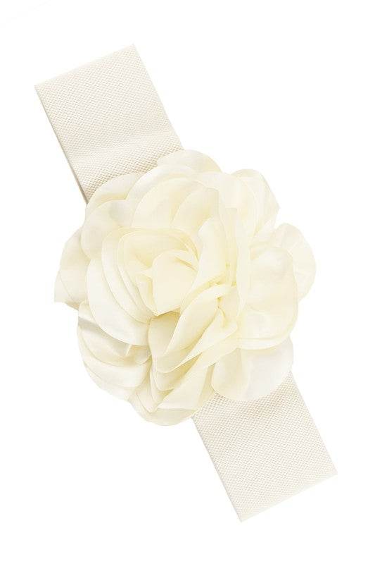 Chiffon Big Flower Charm Elastic Belt