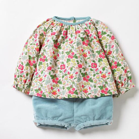 Corduroy shorts suit baby autumn