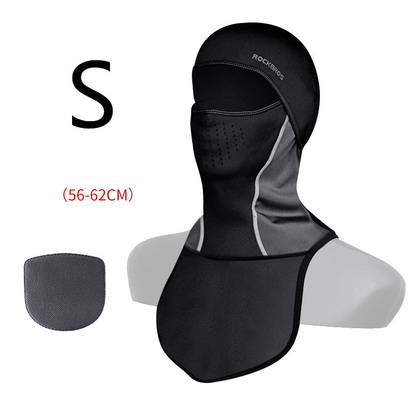 Winter warm hooded male bike riding mask