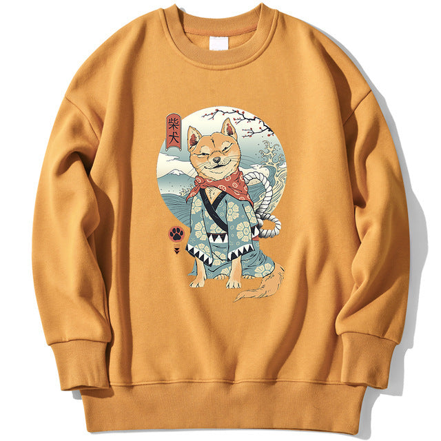 Cartoon print Japanese autumn sweatshirt