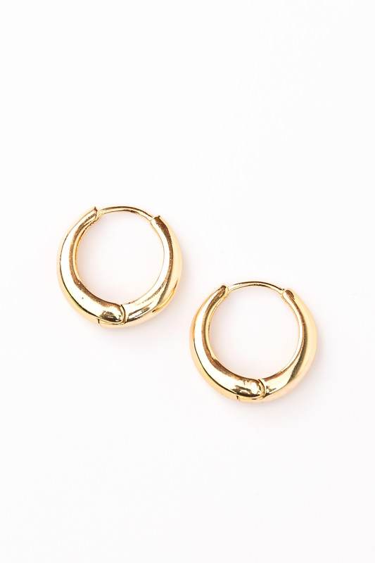 14K STAINLESS STEEL EVERYDAY HUGGIE EARRINGS