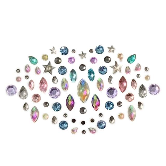 23 Sets Glitter Face Jewels Sticker Temporary Party Face Makeup Tattoo Face Gems Glitter Face Jewels Crystal Stickers For Womens