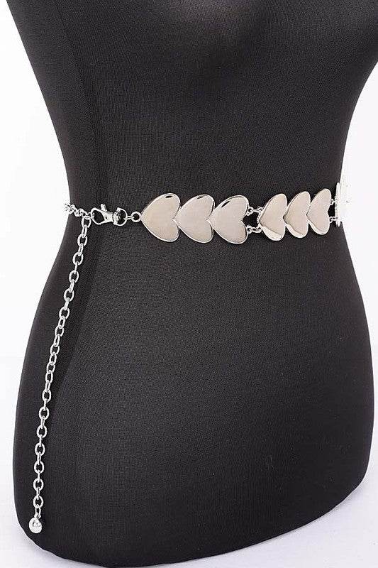 Heart Charm Fashion Chain Belt