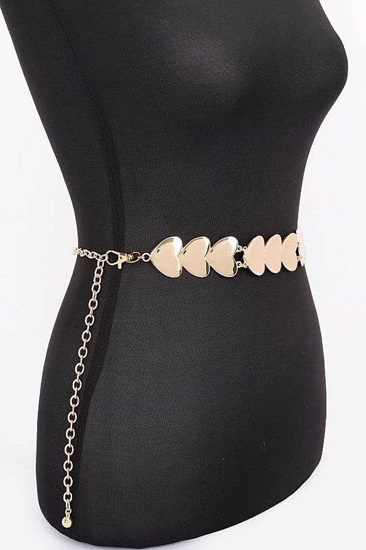 Heart Charm Fashion Chain Belt