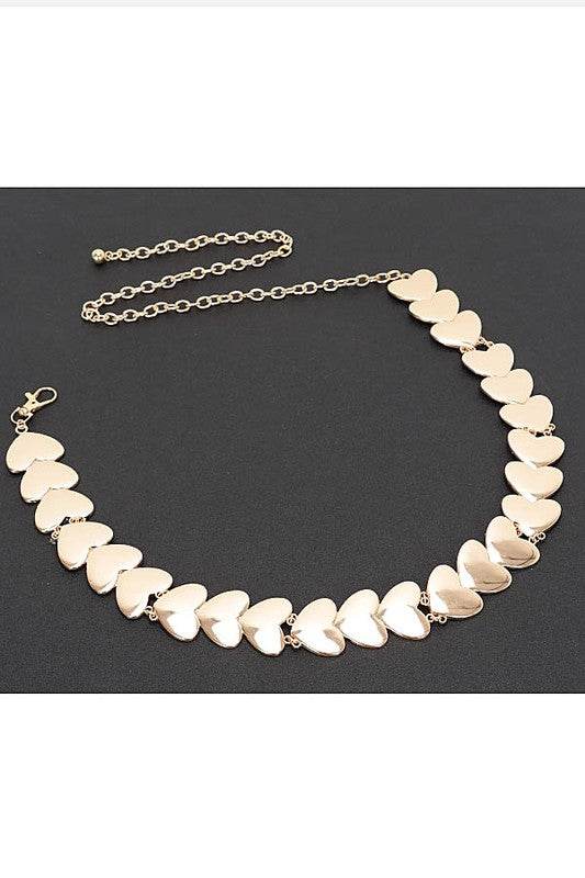 Heart Charm Fashion Chain Belt