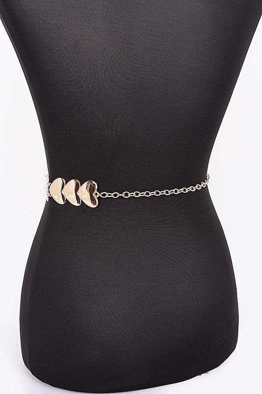 Heart Charm Fashion Chain Belt