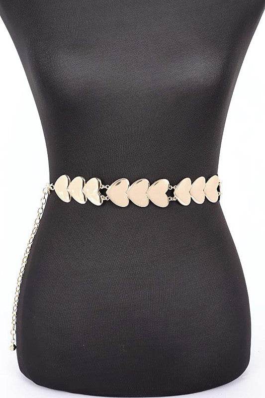Heart Charm Fashion Chain Belt