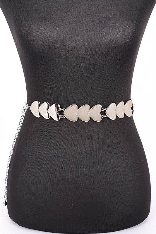 Heart Charm Fashion Chain Belt