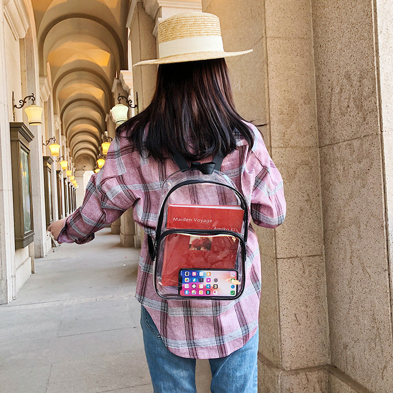 New summer transparent schoolbag