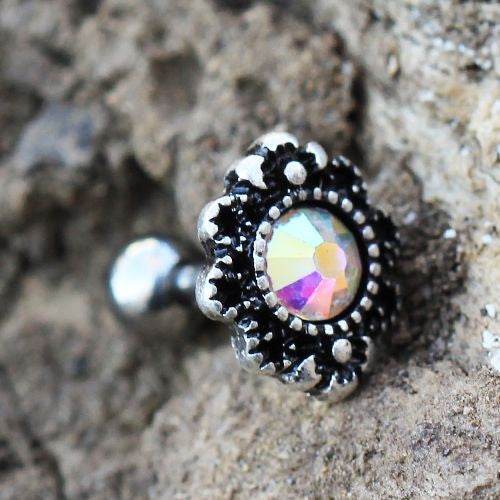 316L Stainless Steel Aurora Oval Charm Cartilage