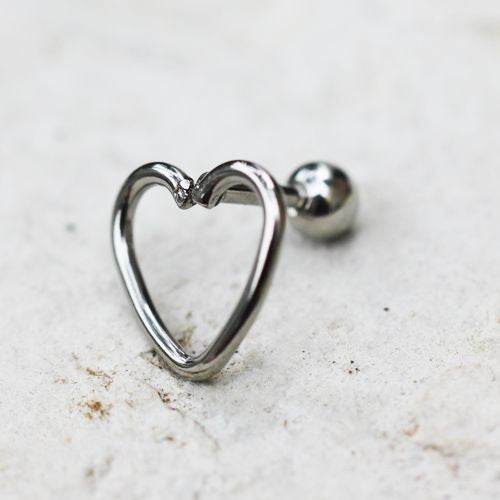 316L Stainless Steel Love Struck Heart Cartilage