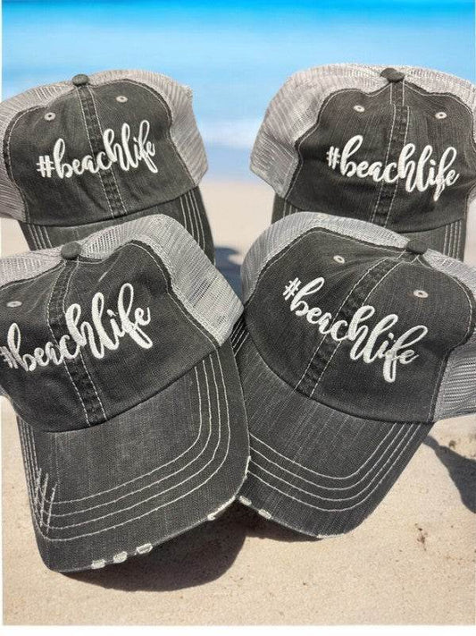 beachlife Embroidered Trucker Hat