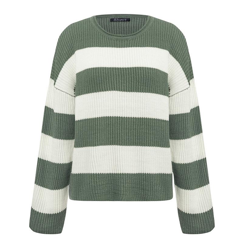 Autumn and winter pullover sweater stripes