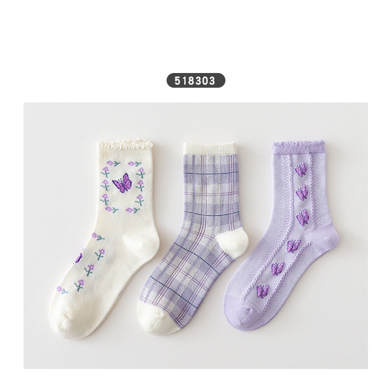 Cute autumn and winter tube socks