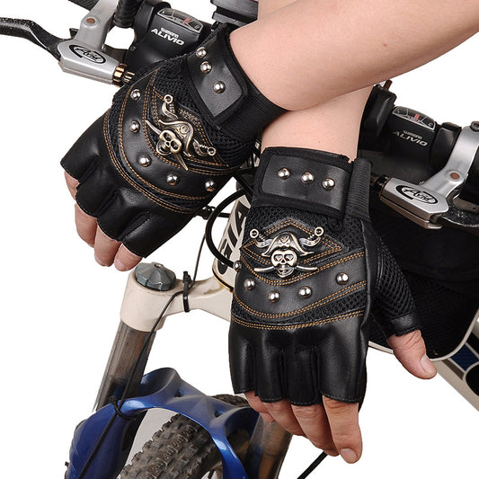 Men's Cycling Mountain Bike Shock Absorbing Thin Half Finger Gloves