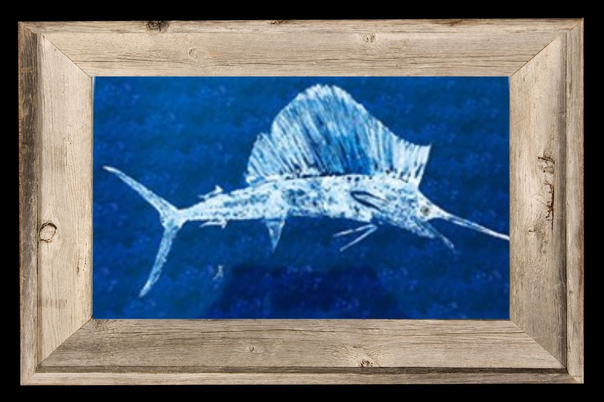Coastal Art Purple Sailfish Ocean Artist Inspired