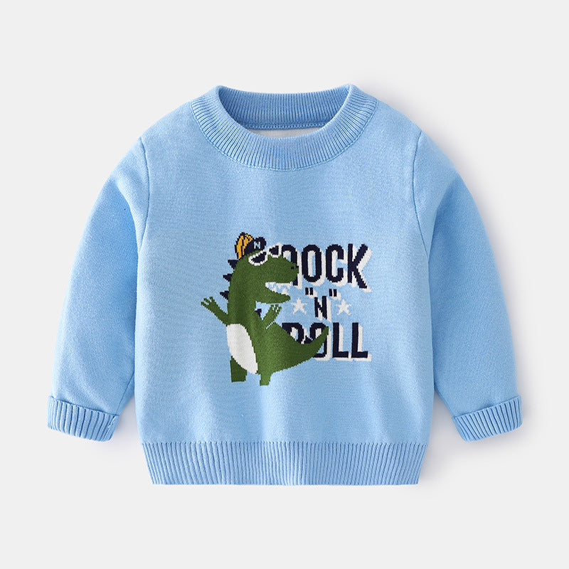 Autumn Boy Cartoon Sweater