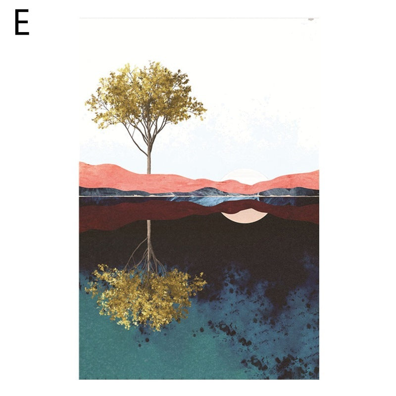 Landscape mountain sunrise canvas painting