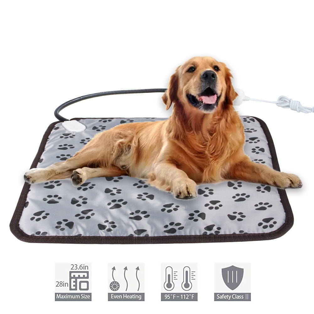 Pet Heating Pad For Dog Cat Heat Mat Indoor Electric Waterproof Dog Heated Pad With Chew Resistant Cord Winter Pet Blanket Warmer